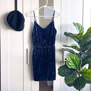 FOREVER21 • Blue Velvet Mini Party Dress